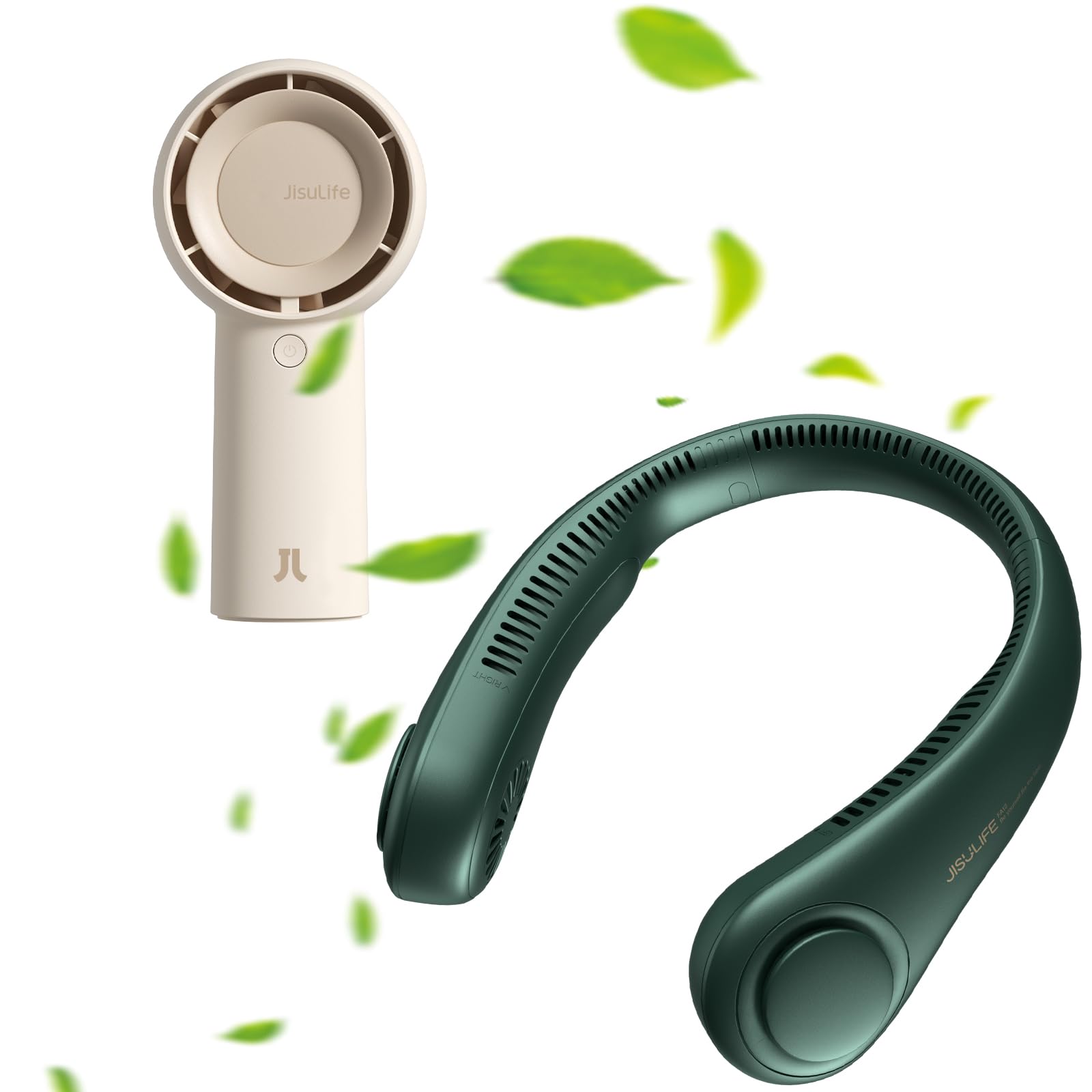 JISULIFE Turbo Handventilator Akku Tragbarer Nackenventilator