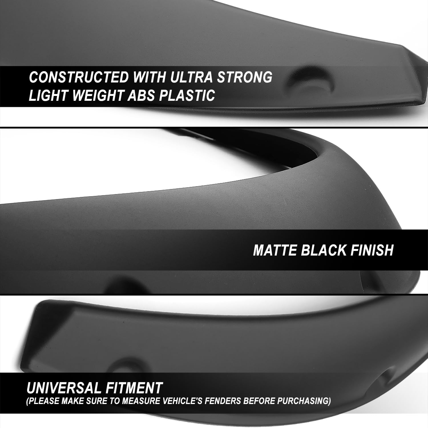 4pcs Fender Flares 2005-2011 Dodge Dakota Crew Cab Pickup Truck Pocket Riveted Wheel Flares Set Textured Paintable