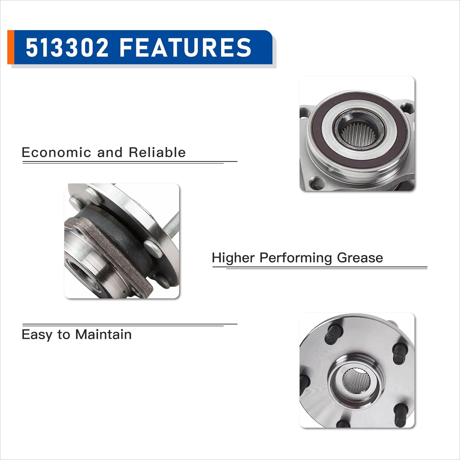 PAROD 513302 Front Wheel Bearing Hub Assembly Fit for 2019-2019 Subaru Ascent, 2019-2021 Forester, 2004-2014 Impreza, 2015-2020 Legacy, Outback - Image 5