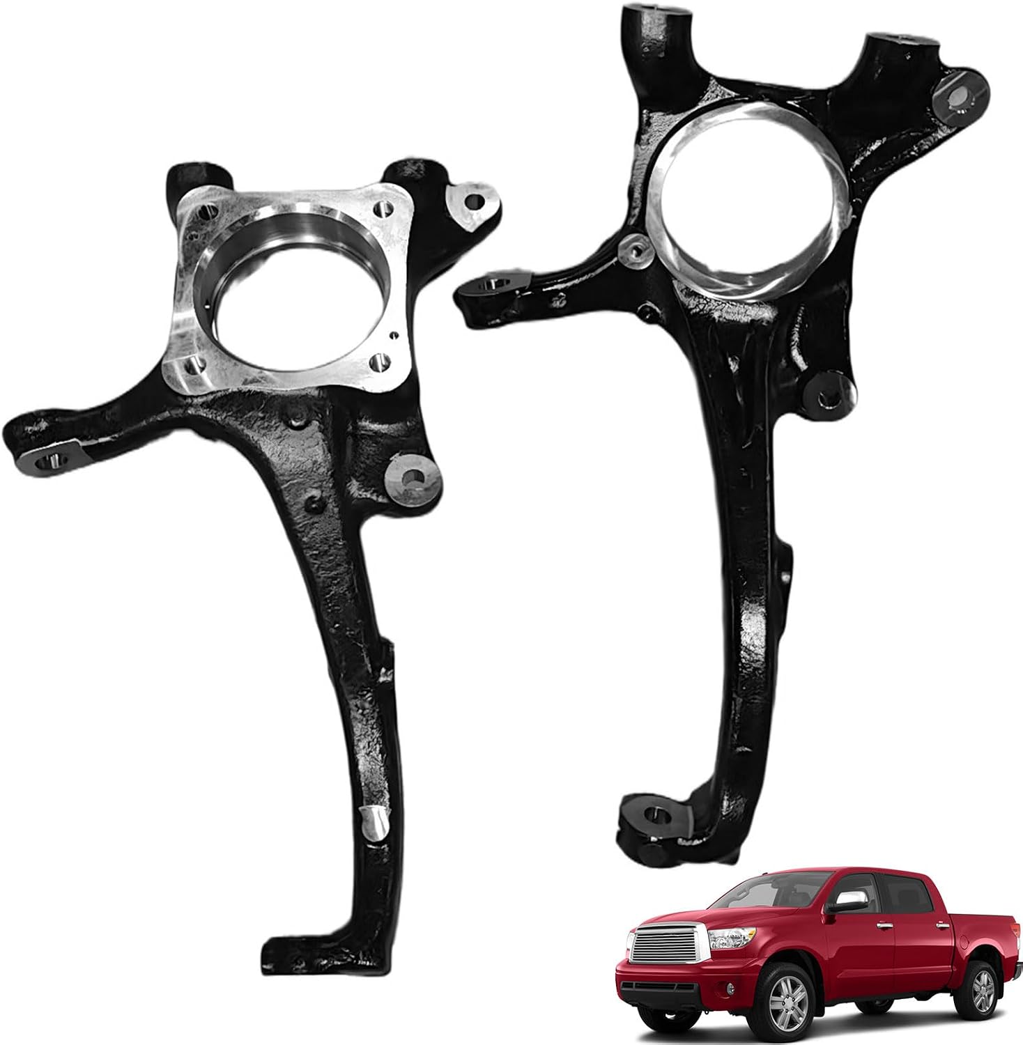 Left & Right Pair Front Steering Knuckle Spindle Compatible with Toyota Tundra 2007-2015 Toyota Sequoia 2008-2015 432110C012 432120C012