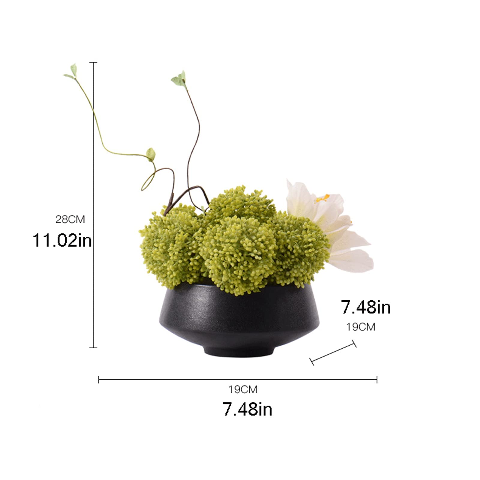 Sztuczne kwiaty Sztuczne aranżacje kwiatowe Lily, Mini Sztuczne Bonsai, Rośliny Sztuczne Dekoracje Wedding Festival Offival (czarny garnek) Wystrój domu