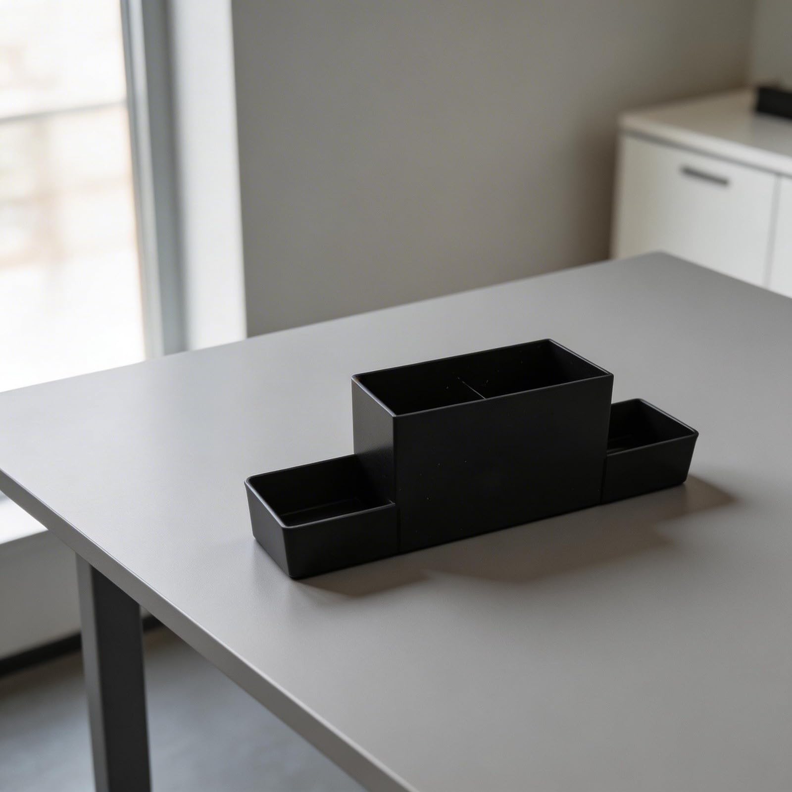 FUBESK Ensemble de rangement d'évier de cuisine avec 2 distributeurs de savon de 350 ml, porte-éponge, brosse et plateau d'égouttement, ABS pour comptoir en plastique pour panier de lave-vaisselle