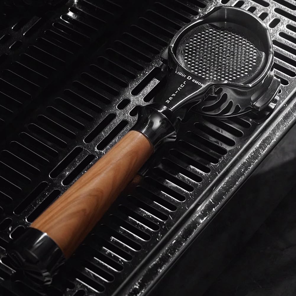 58-Mm-Bodenloser Siebträger Aus Edelstahl für E61, Sanremo, Faema Espresso-Kaffeezubehör mit 2 Ohren-B