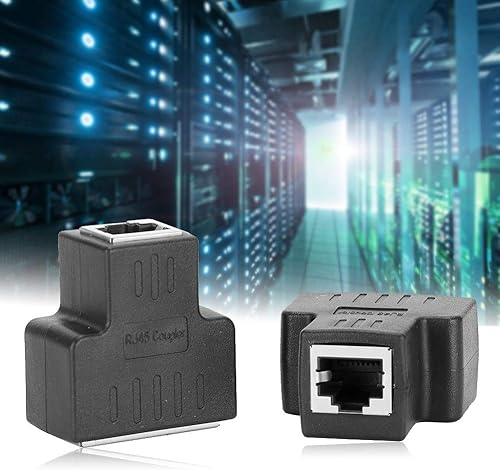 Miniatura 5 de 2 adaptadores de cable Ethernet, 1 a 2 RJ45 hembra LAN Ethernet Splitter Cable adaptador adaptador RJ45 acoplador RJ45 extensor Ethernet Plug & Play