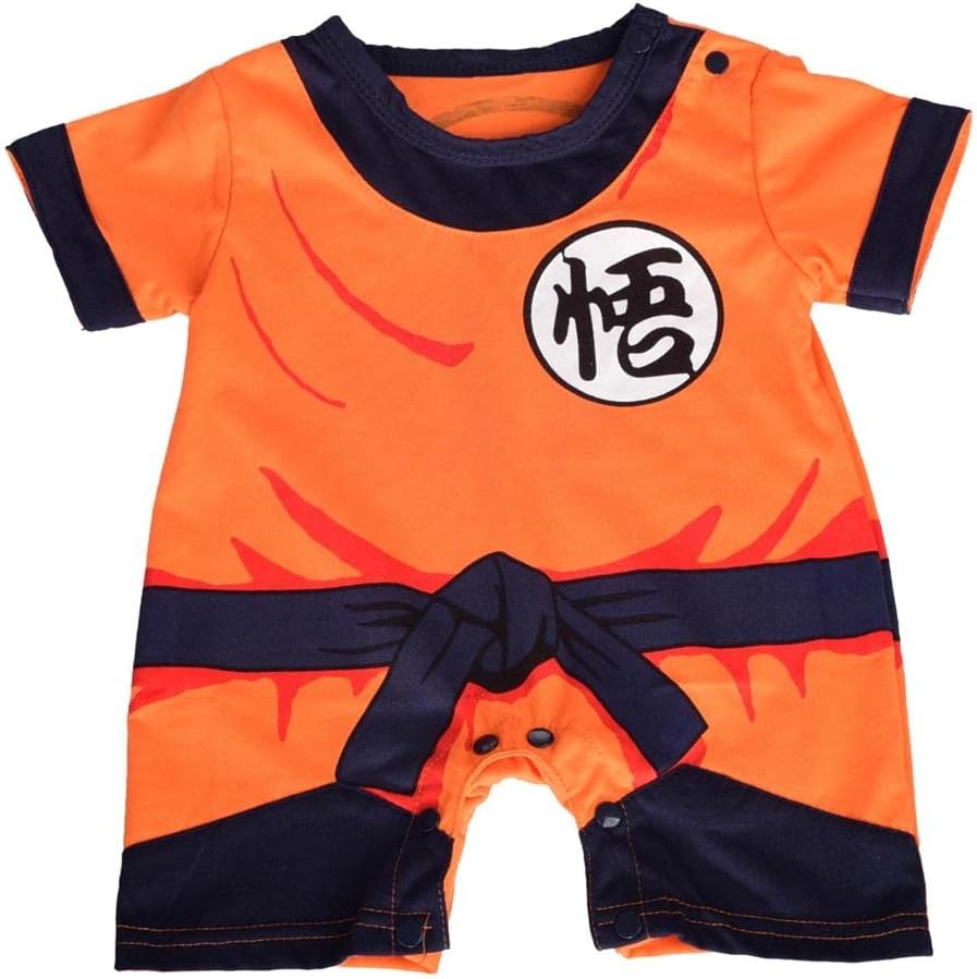Lito Angels Baby Infant Boys Anime Cosplay Costume Onesie Romper Dress Up Size 1-18 Months, Orange