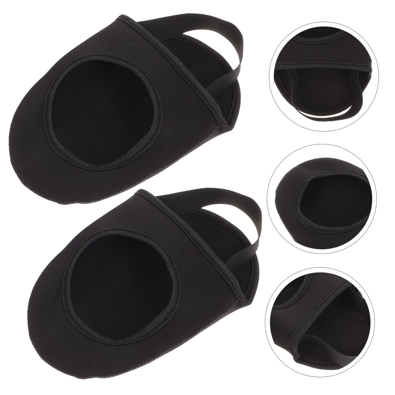 BESPORTBLE Chaussettes de vélo Pied de vélo de Montagne Mains Chaussette imperméable Chaussette antidérapante Couvre-Chaussures Pratiques Accessoire d'équitation Néoprène Black
