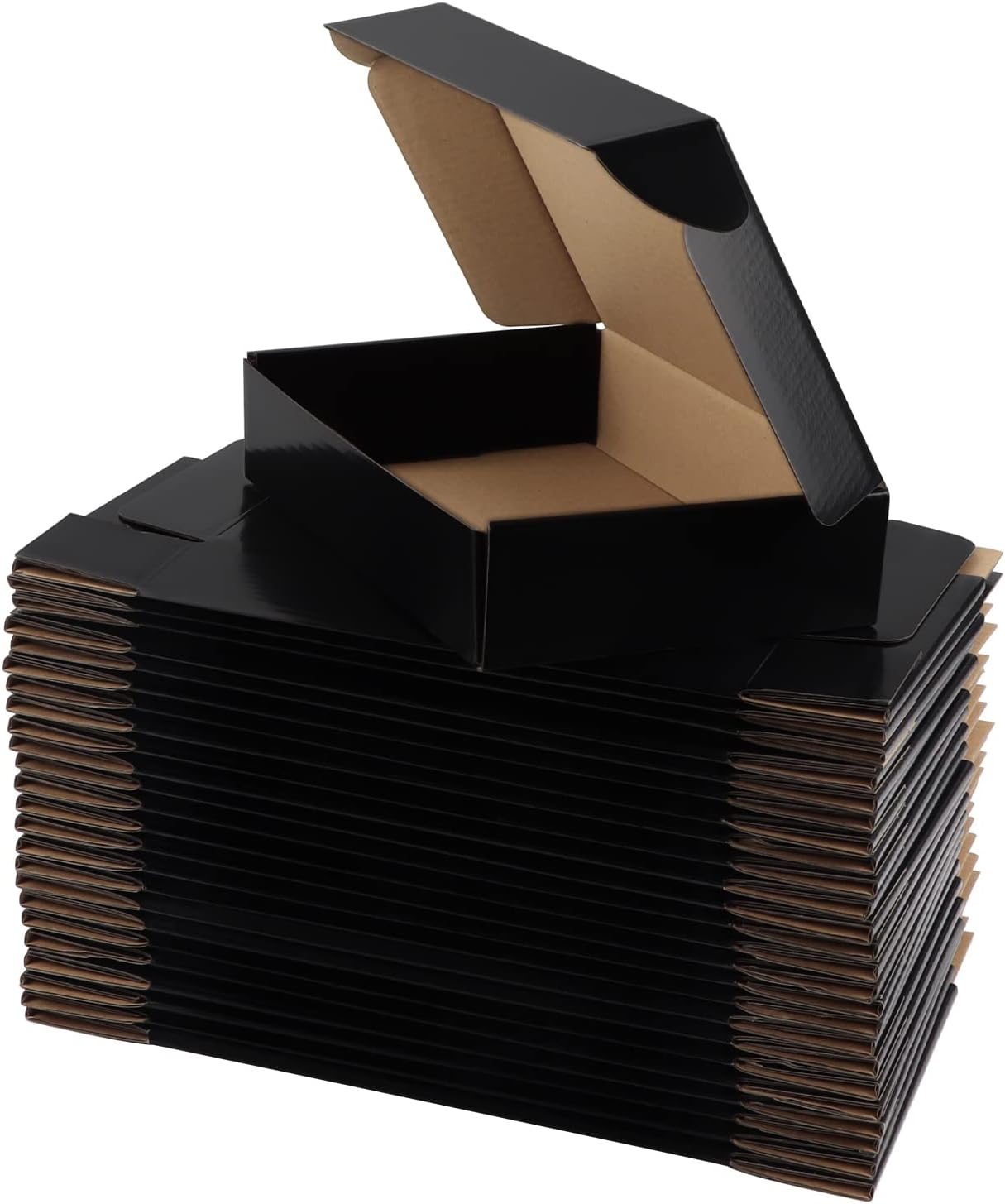 Buy Hoikwo 9x6x2 inches Corrugated Cardboard Boxes Set of 25, Black