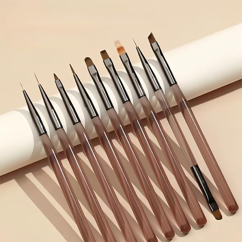 9 Pcs Nail Brush Nail Art Brushes Set Nails Stuff Art Supplies Tools with Drawing Painting Pen for