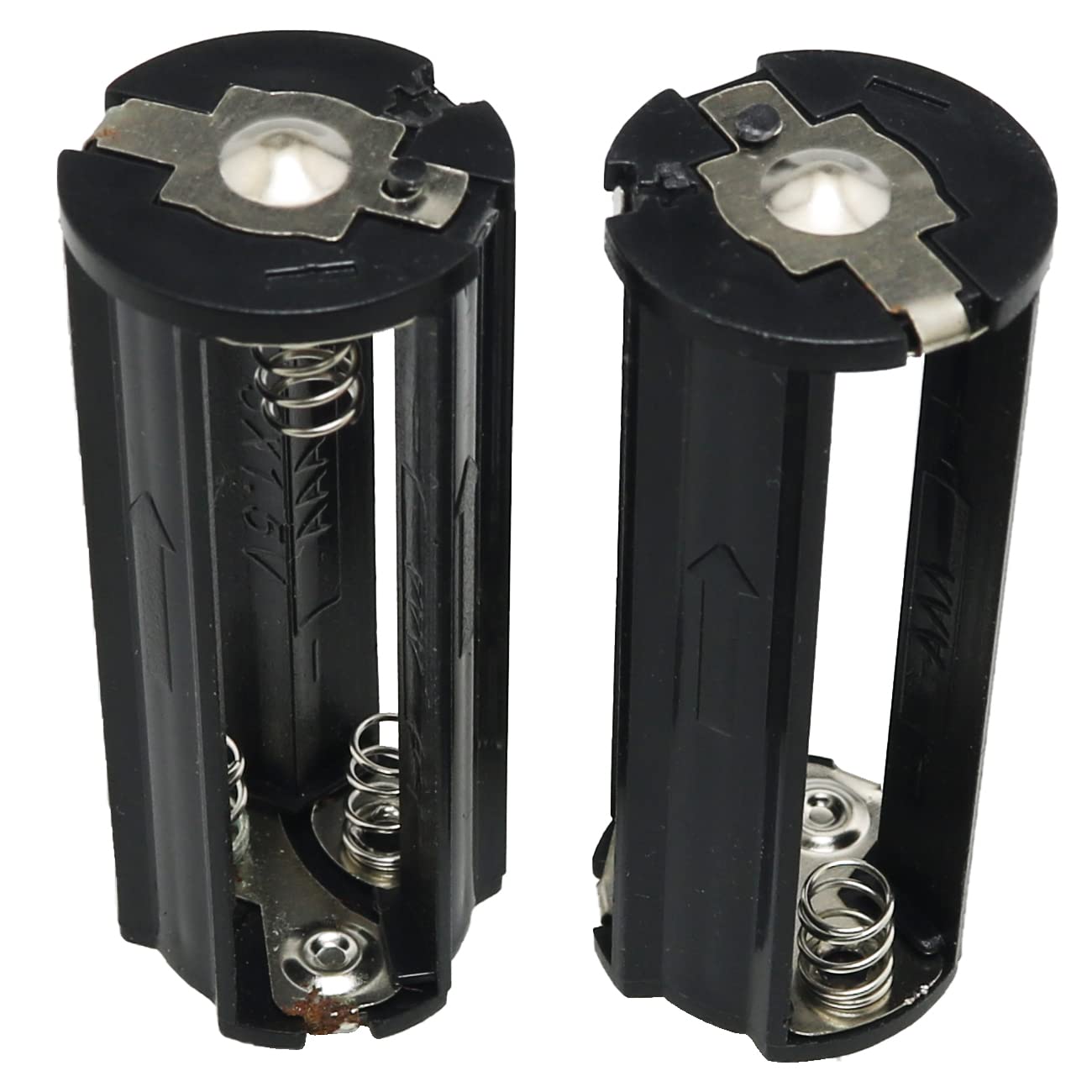 10 stuks AAA-batterijhouder puntig zwart cilindrisch batterijhouder 3 x