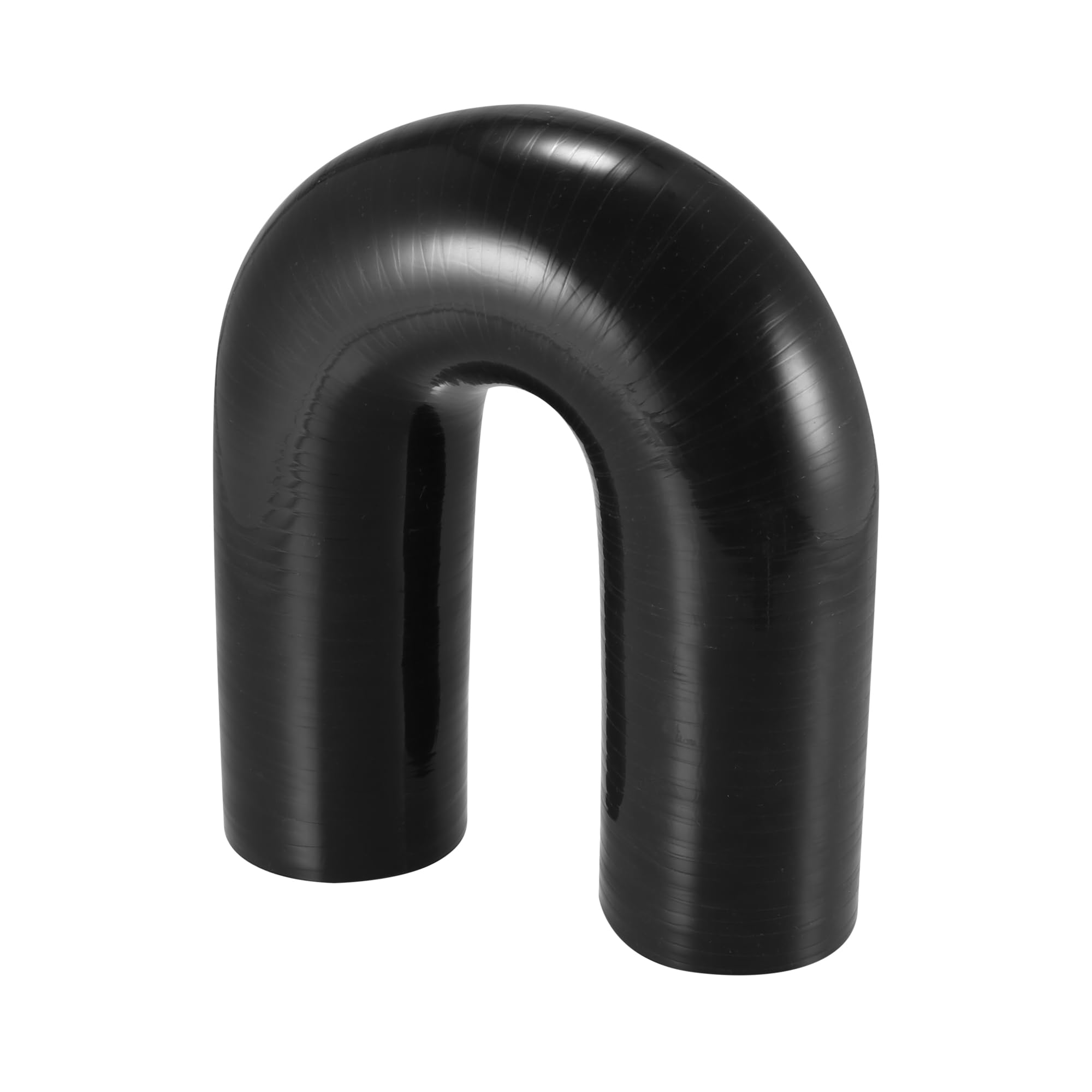X AUTOHAUX 51mm 2" ID 180 Degré Silicone Voiture Réducteur Tuyau Coupleur Tube Noir