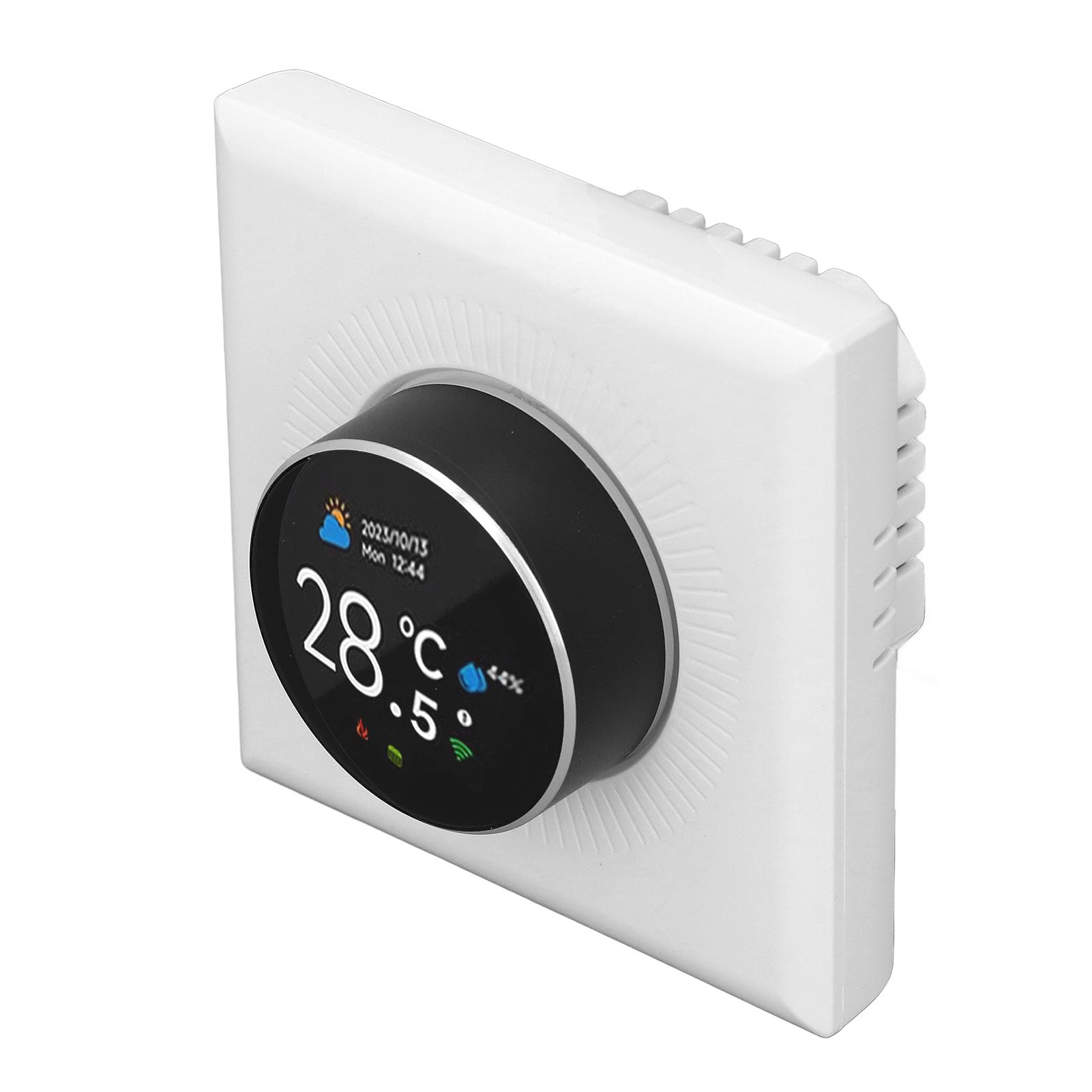 YDuupxe Intelligenter WiFi-Thermostat-Temperaturregler mit Drehbarem, TFT-Bildschirm für Elektrische Heizung, Sprachsteuerung, App