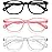 Okany Blue Light Glasses for Kids 3 Pack Anti Glare & Eye Strain Glasses Computer TV Phone Tablets UV Protection Glasses for Kids Boys Girls Age 3-12(Black + Transparent + Pink)