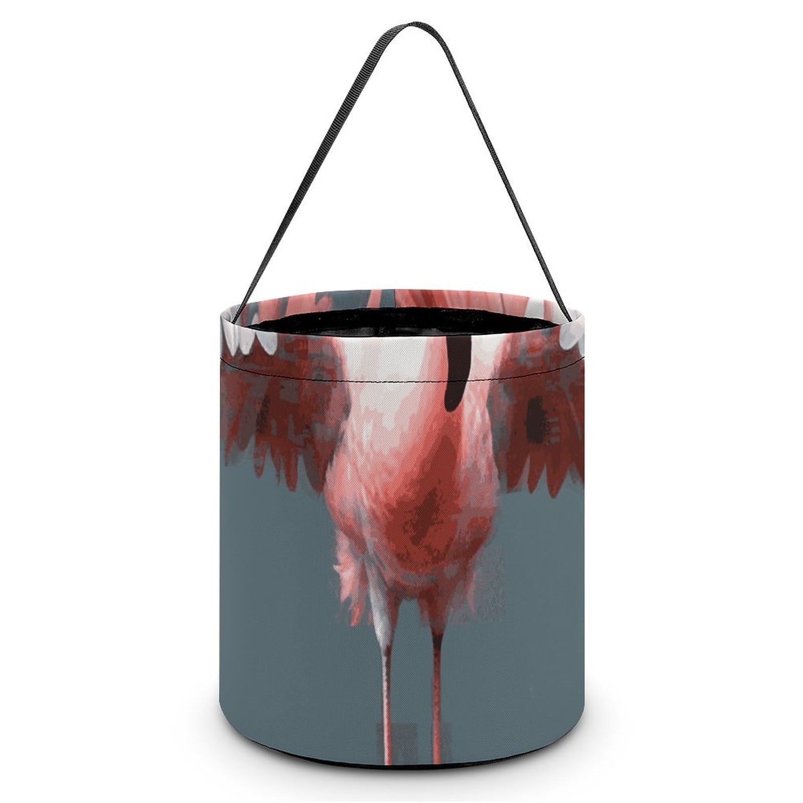 Sac fourre-tout d'Halloween flamant rose 20x21x18 cm réutilisable pour fête