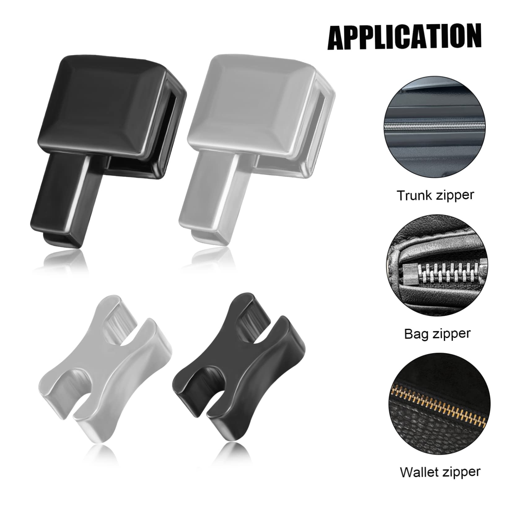 HOODANCOS 4pezzi Kit Riparazione Per Cerniere Sostituzione Per Zipper Accessori Per Jeans e Facile Installazione e Varietà Colori
