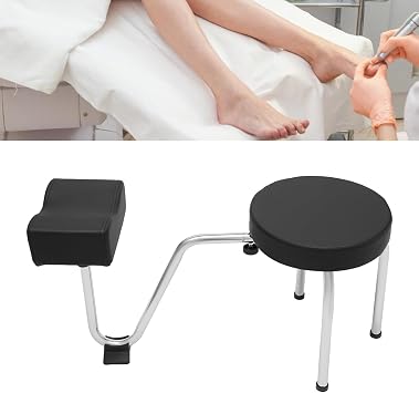 Pedicure Foot Rest Stool Chair, Height Adjustable Pedicure Footrest with PU Leather Pedicure Chair for Nail Tech Pedicures Foot Stand for Beauty Salons Spas Tattoos