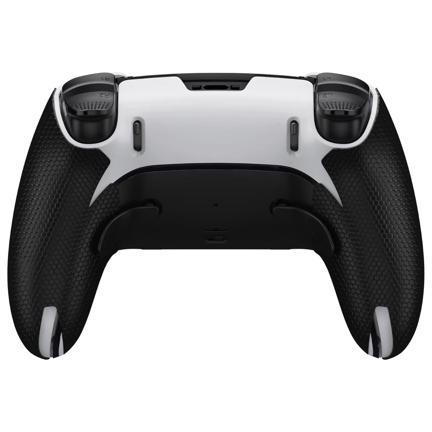 PlayVital Anti-Skid Sweat-Absorbent Controller Grip for ps5 Edge Wireless Controller, Professional Textured Soft PU Handle Grips Anti Sweat Protector for ps5 Edge Controller - Black - Image 5