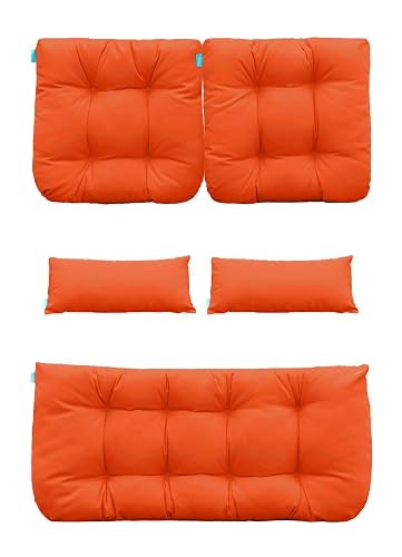 QILLOWAY Outdoor Wicker Cushion Set of 5 - Waterproof Fade