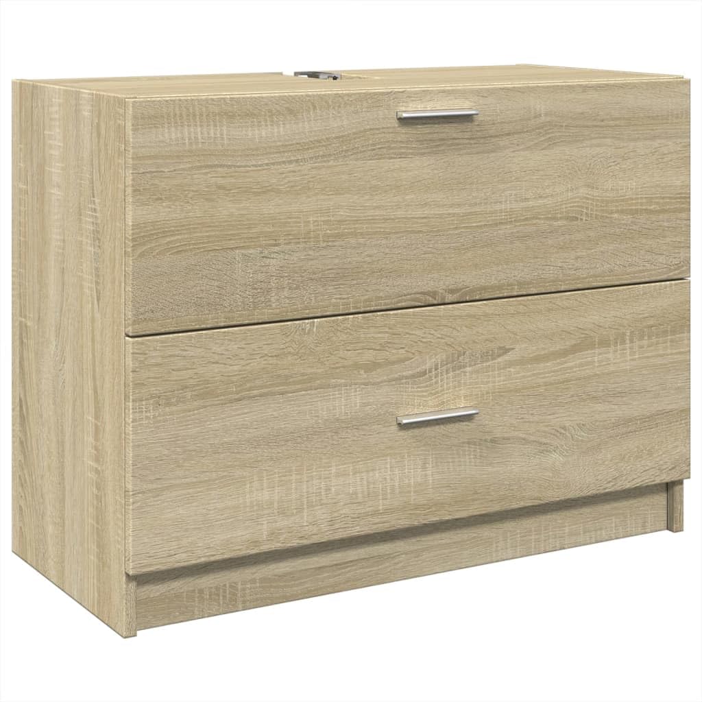 Armario de Lavabo Madera de ingeniería Roble Sonoma 78x37x59 cm,Mobiliario,Muebles de baño,25.9kg-848117