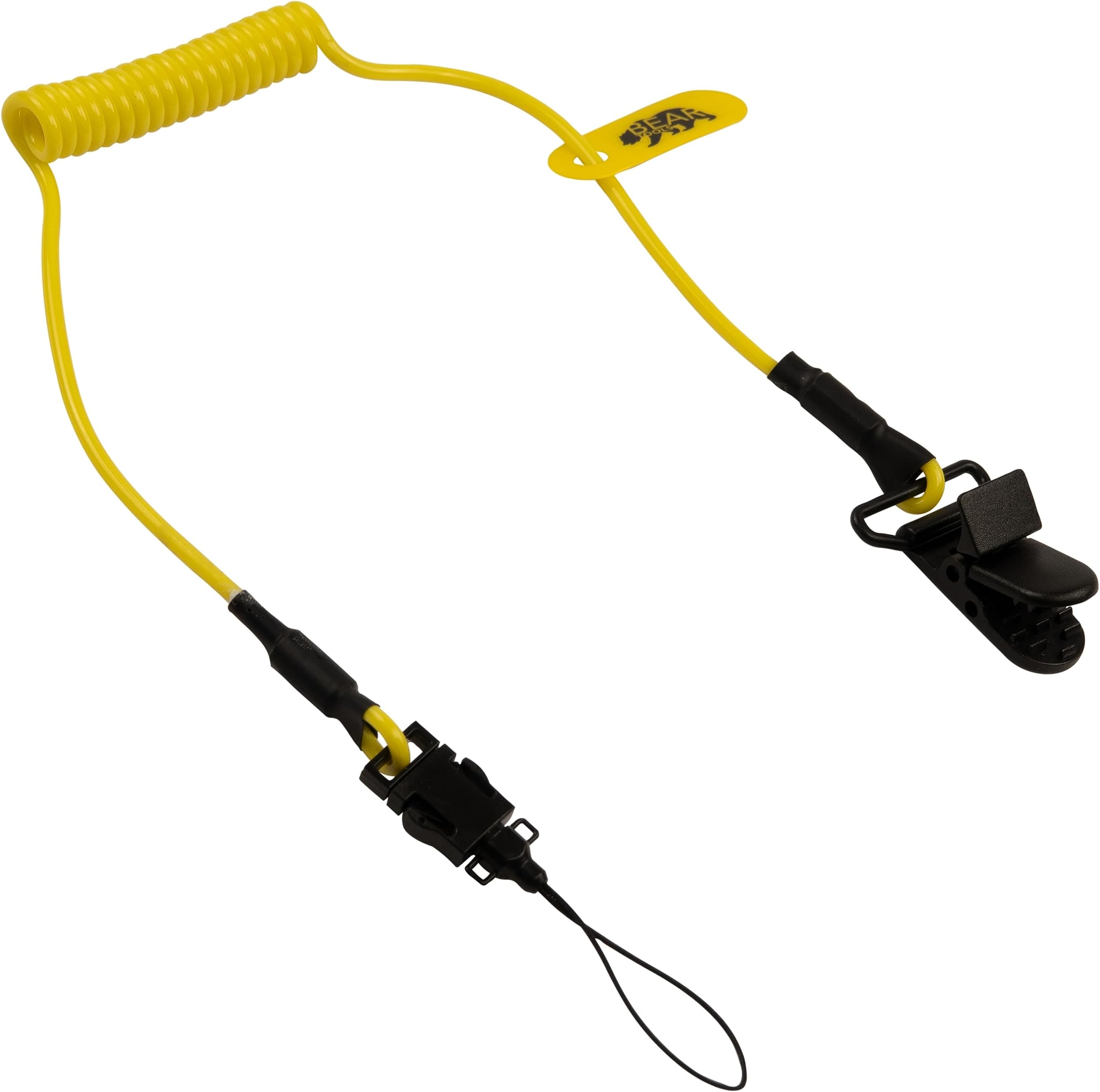 BearTOOLS Coil Helmet Lanyard Dual Attachment