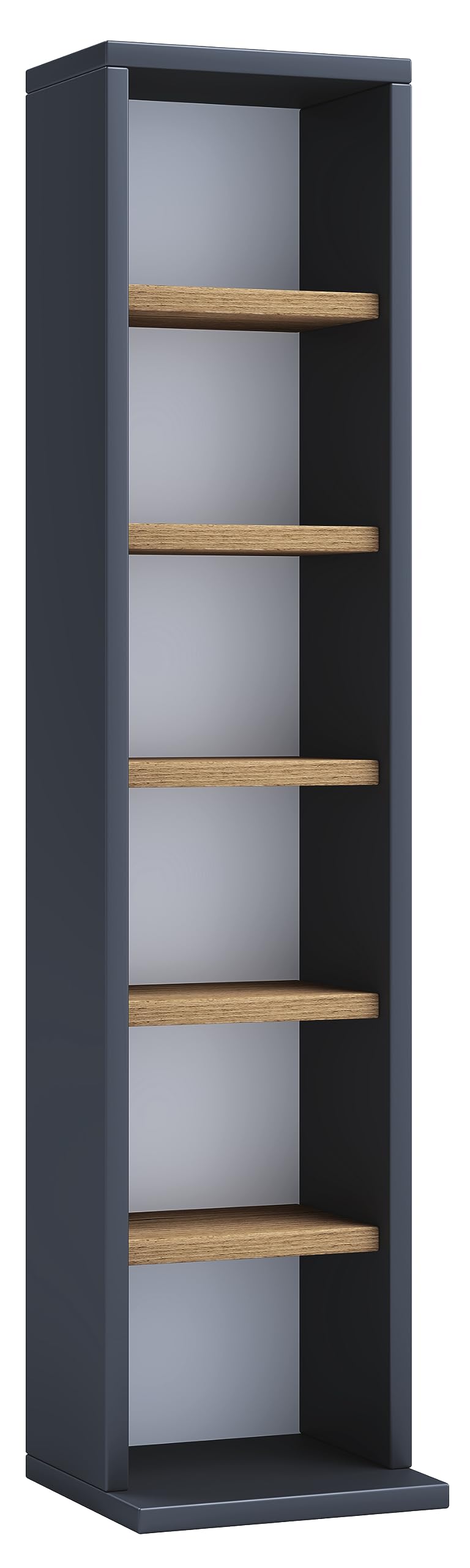 VCM Supporto per CD e Dvd in Legno Scaffale in Piedi Scaffale Decorativo Elementa Supporto per CD e Dvd in Legno Scaffale in Piedi Scaffale Decorativo Elementa Antracite/Rovere Miele