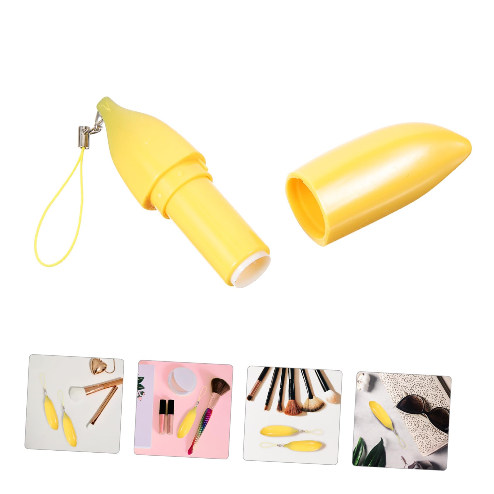 Healvian 30piezas Tubo De Bálsamo Labial De Banana Contenedores Vacíos Para Brillo Labial Recipientes De Color Para Diseño y Para y