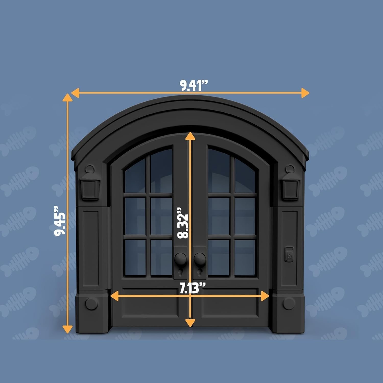 Practical Large Cat Door, Artificial Pet Door, Suitable for Small Indoor Pet Cats(White)