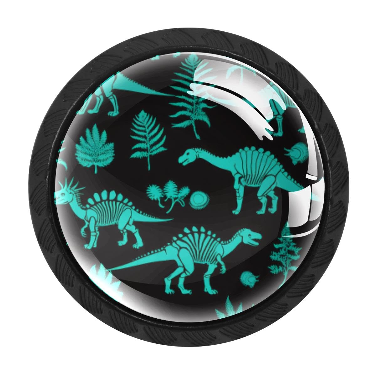 HEOEH 4 PCS Kitchen Cabinet Knobs, Dinosaurs Drawer Knobs Dresser Handles