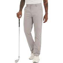 Lzzidou Mens Golf Pants Classic Fit - Quick Dry Performance Trousers Water Resistant Lightweight Work & Travel Slacks