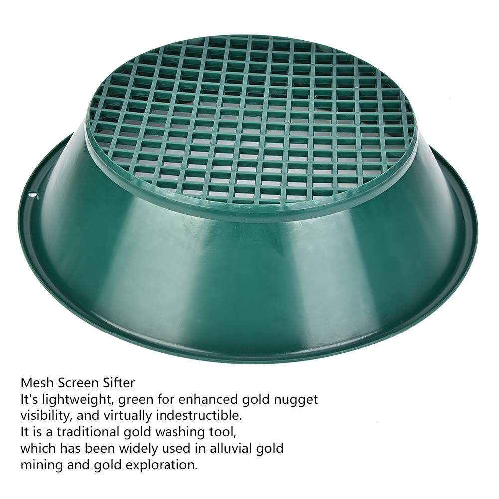 Gold Pan, Gold Panning Pan Prospecting Mining Panning Mesh Sifting Pan Panning Classifier Mesh Screen Mining Sifter Metal Detecting Tool for Gold Panning