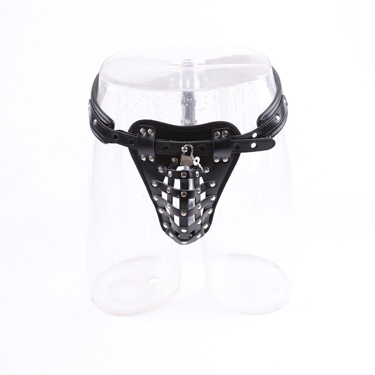 Boowhol Ceinture de chasteté pour homme en cuir avec string SM