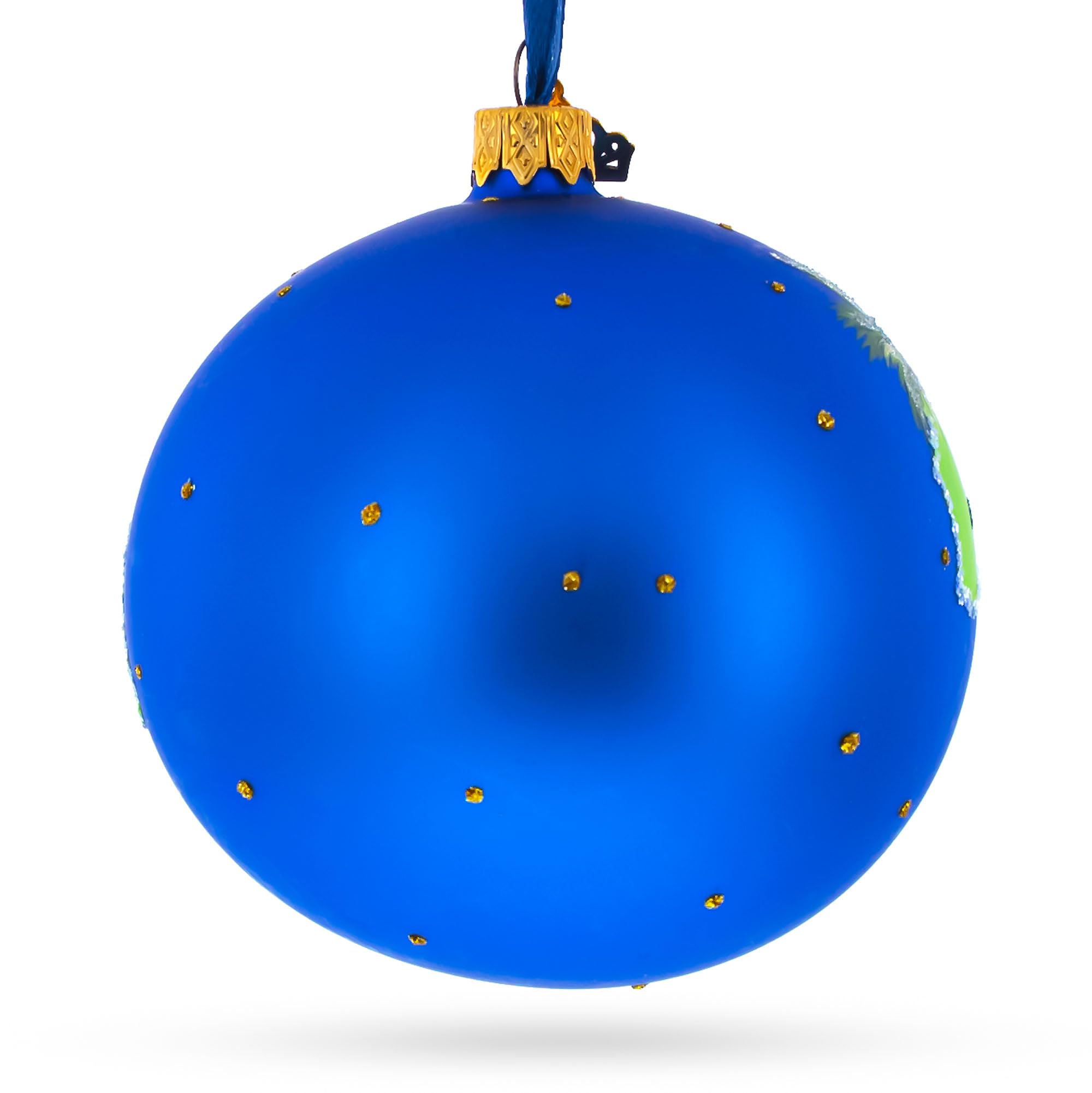 BestPysanky Décoration de Noël en forme de boule de verre de l'île de