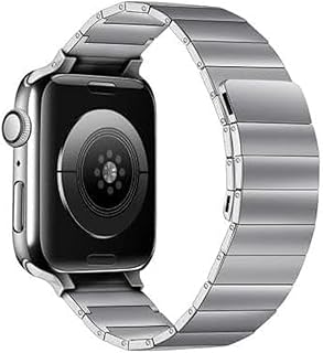 سوار معدني من الستانلس ستيل لساعة هواوي 6/ساعة هونر، اساور معاصم وسوارات بديله (فضي)، للجنسين