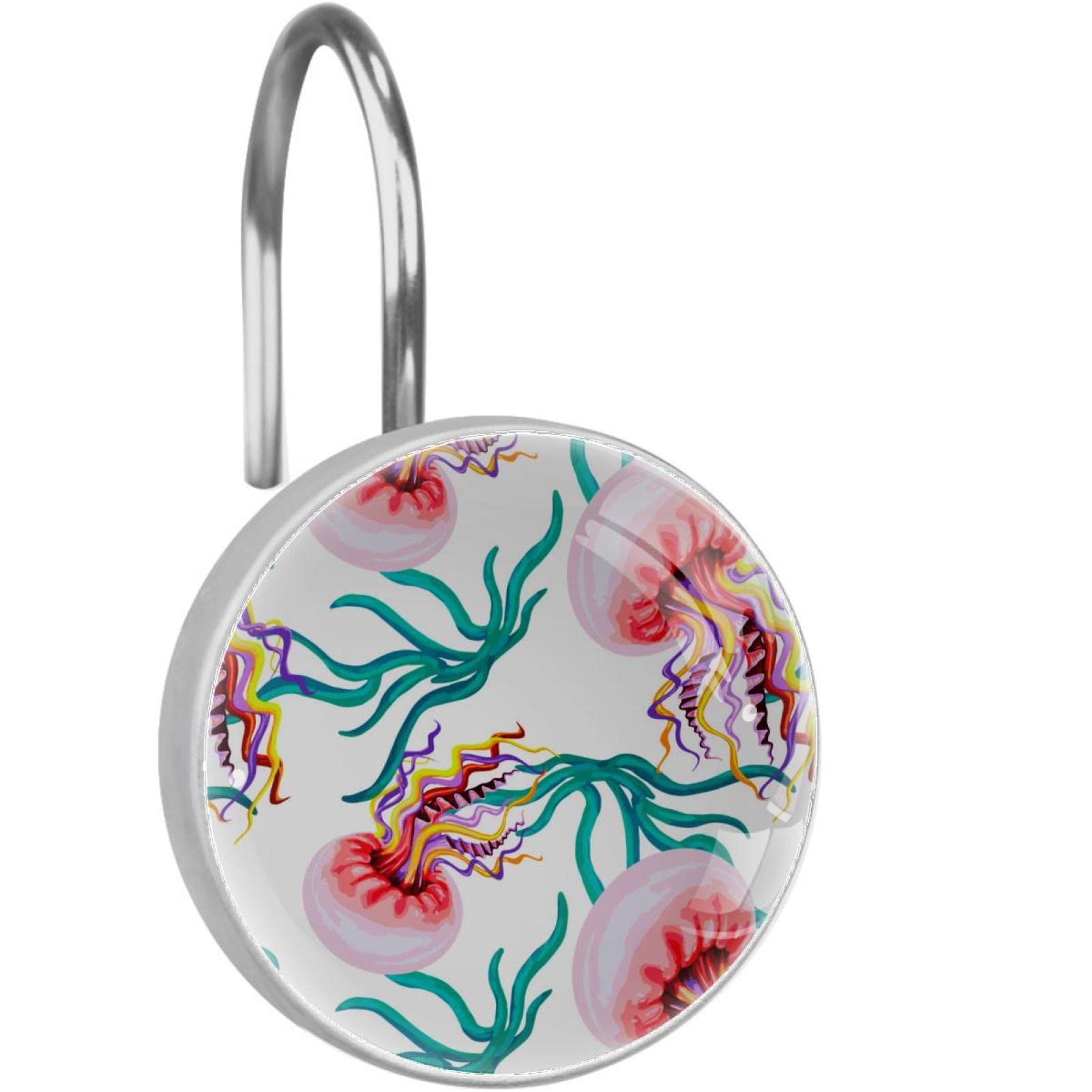 Crochets de rideau de douche ocean pour une salle de bain zen