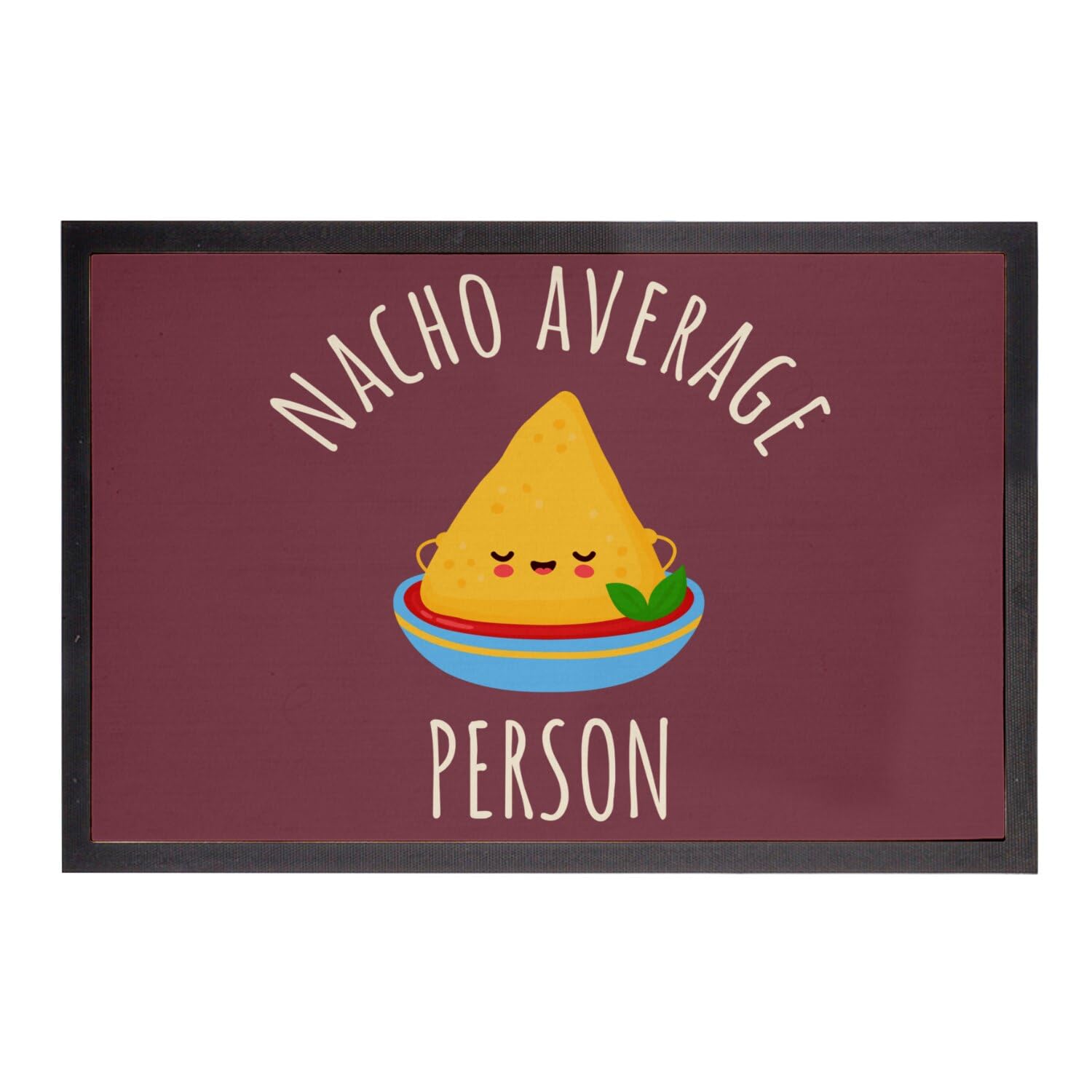 Paillasson rouge Nacho Average Person original et humoristique de 75x50cm
