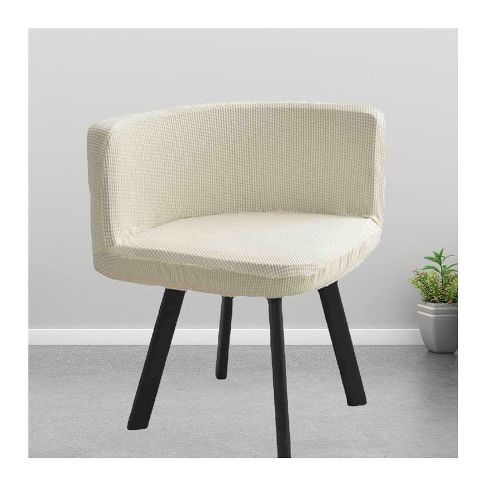 Triangular Cubierta de Silla para Comedor Estilo Nordico, Giratoria Funda para Silla de Comedor con Respaldo Triangular 4/2/1 Piezas, Elásticas Funda Silla Alta de Bar Lavable,F,4PCS