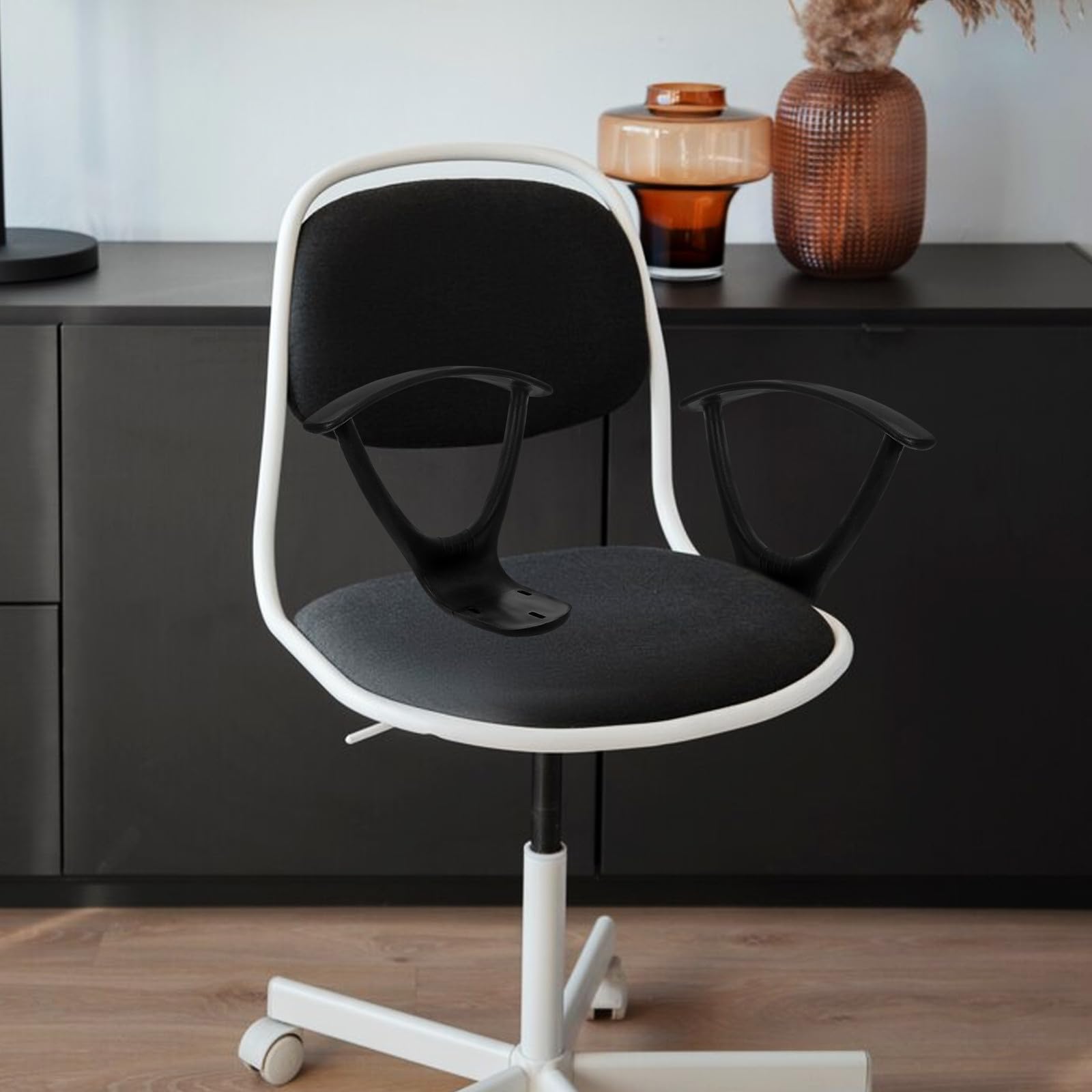 jojofuny Ricambio Ergonomico per Braccioli Sedia Ufficio in Plastico Nero, Supporto per Braccioli per Lavoratori D'ufficio e Donne Incinte, di Accessori Funzionali per Aumentare