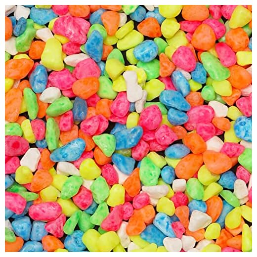 Belle Vous Piedras Decorativas 3,6 kg de Color Neón - Piedras para Macetas de 1,2 cm Mixtas - Piedras para Jardin para Jarrones, Paisajismo, Acuarios u Hogar