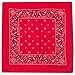 Camel Brand Bandana 12 Pack 21x21 100% Polyester (Red)