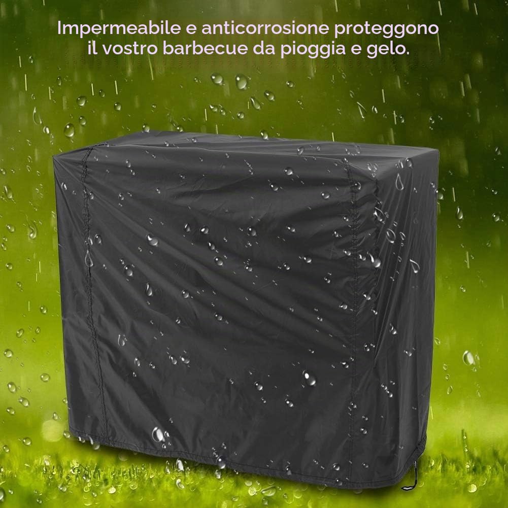 Protezione per Barbecue, Copertura Impermeabile per Barbecue A Gas Con Cinghie Di Sicurezza per Picnic In Giardino E Patio