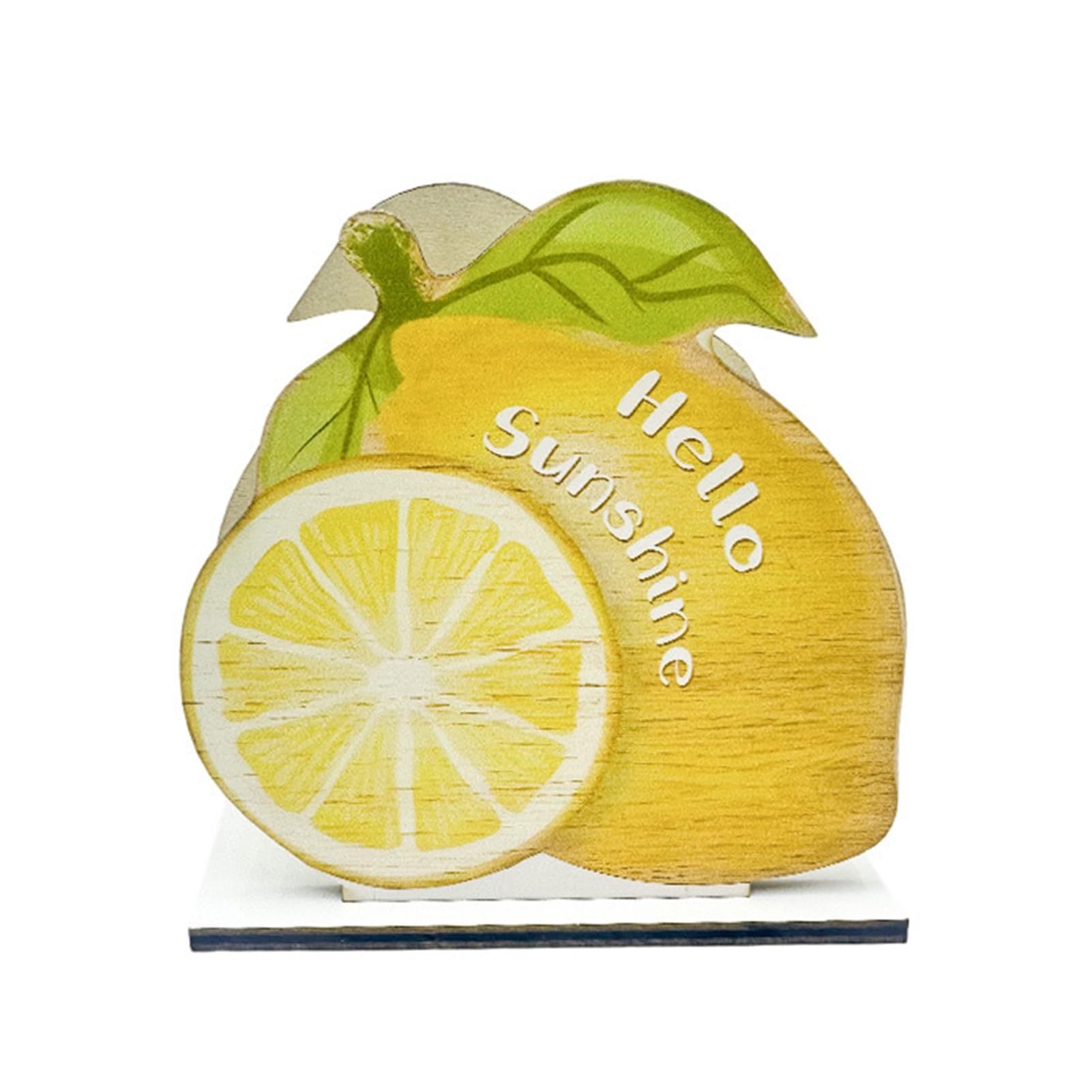 Glifora Wooden Napkin Holder with Universal Card Slot - Summer-Themed Designs, Solid Wood Tissue Dispenser for Standard Napkins