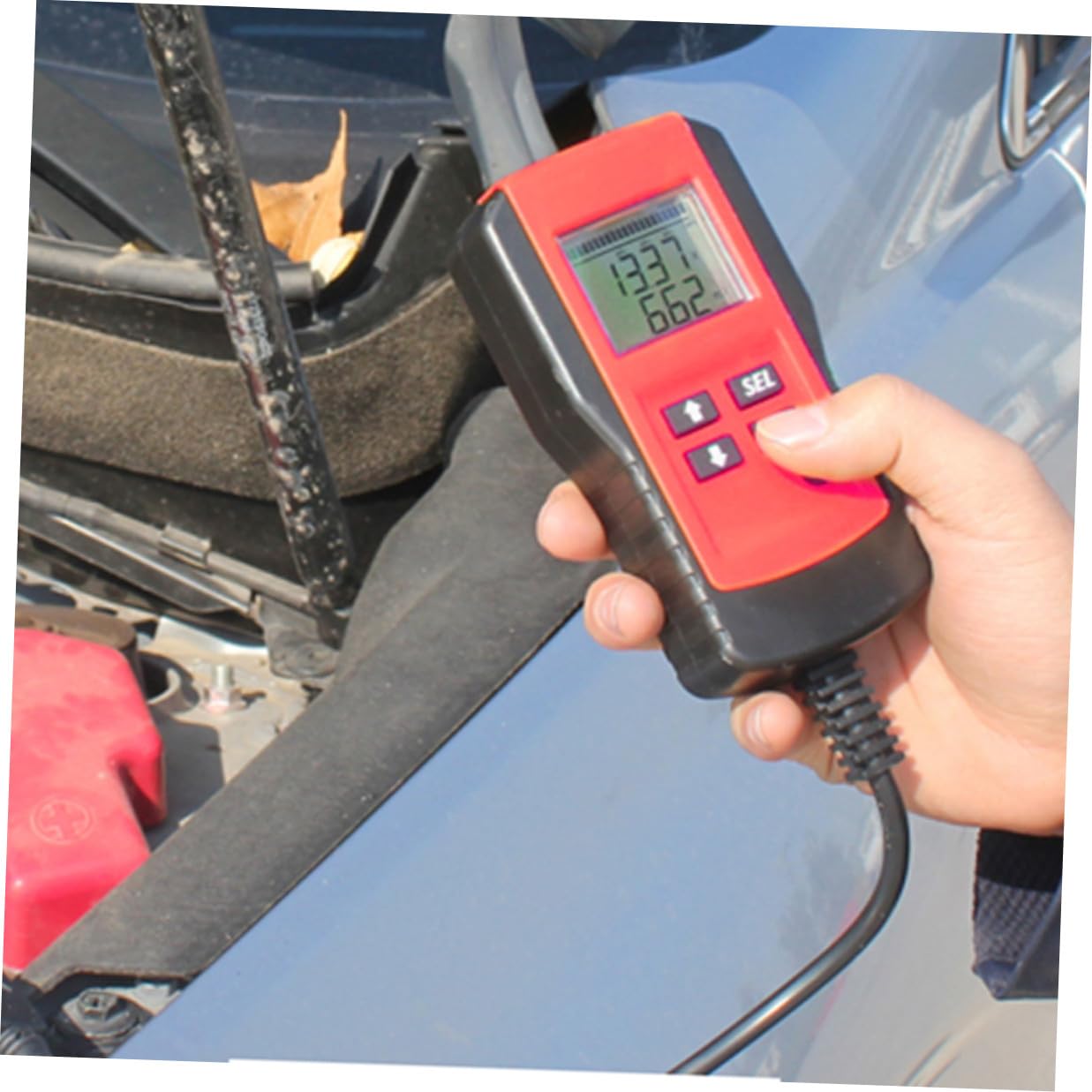 ibasenice Analizzatore di Batterie per Auto da 12 V Tester Compatto per Impianto di Avviamento Strumento Portatile per Test Capacità e Resistenza Batteria per Officine e Produttori