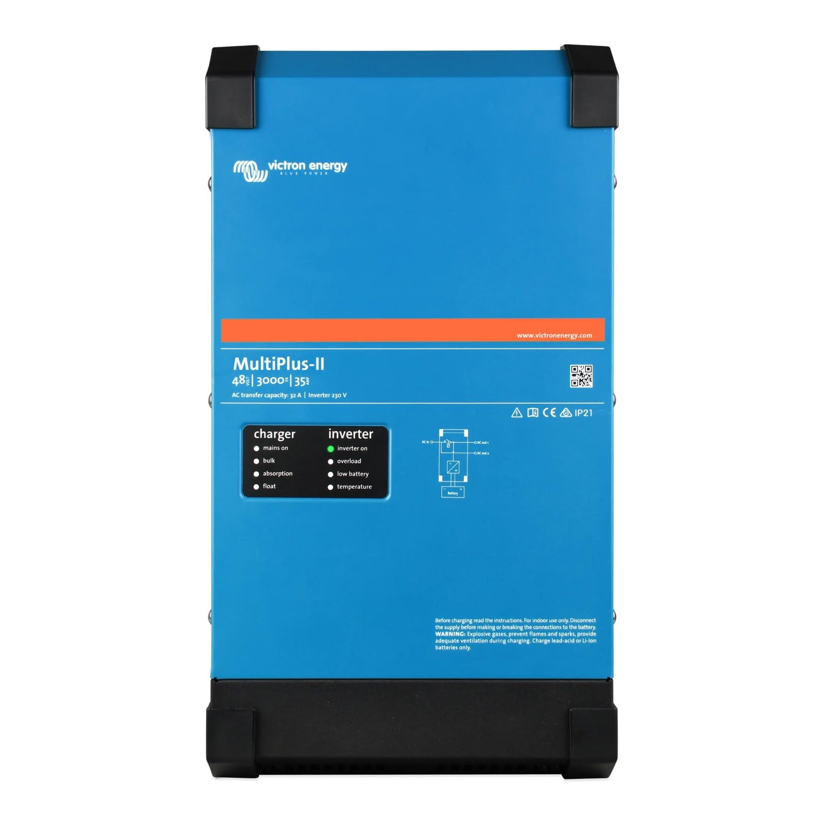 Victron Energy MultiPlus-​II Chargeur de Batterie 3000 VA 48 Volt 230 V Onde sinusoïdale Pure 35 amp