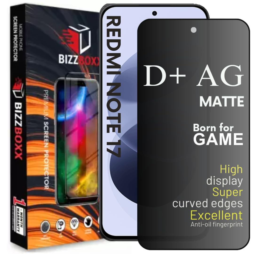 BizzBoxx D+ Matte Tempered Glass Screen Guard for Redmi Pack of 1 - Image 1