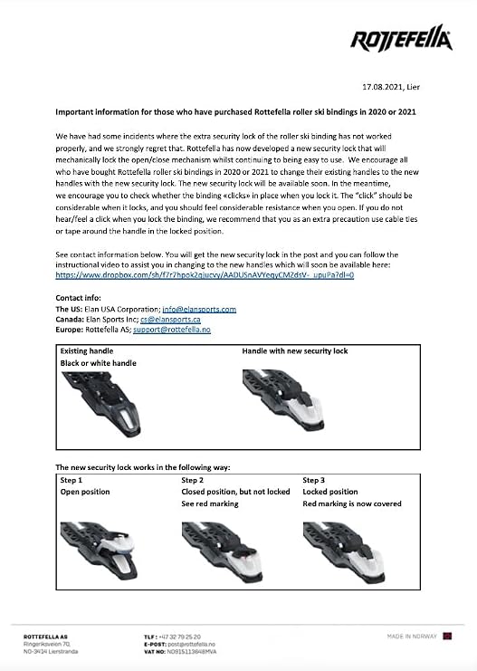 RSE-630 Binding NNN Black Roller ski Skating Medium Wheels (42-47)