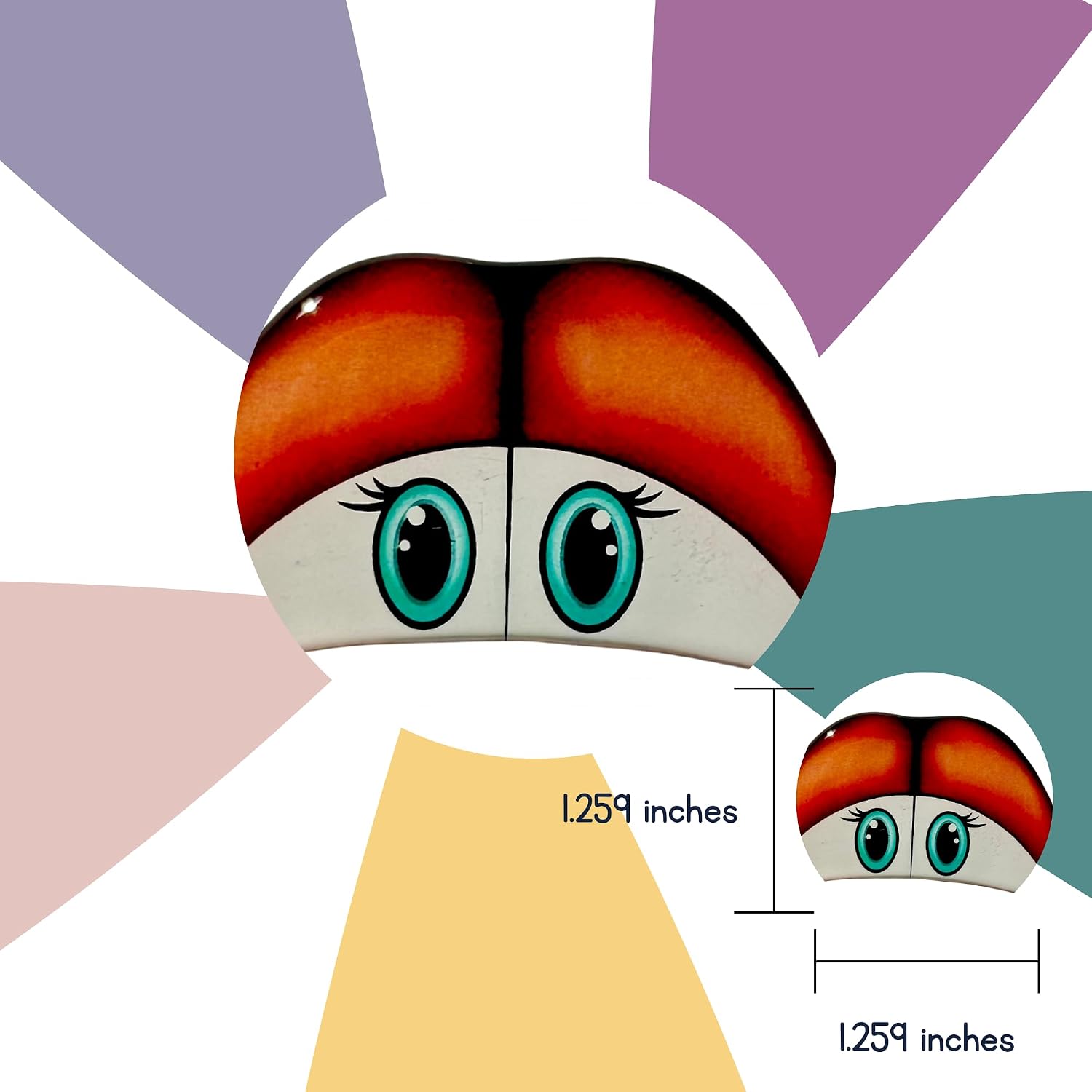 Googly & Wiggle Eyes 3D Resin – XL Gray Eyes – Self-Adhesive Set 332-32 (6 Pairs, 32mm) – Jumbo Eyes for Dolls, Fantasy Crafts, Plush Toys & Clay Projects