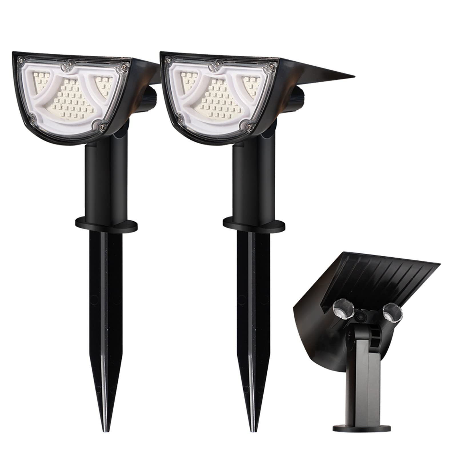 Wodoodporny Reflektor Solarny Zewnętrzna Lampa Trawnikowa Dekoracyjne Oświetlenie Ogrodowe Do ścieżek Zestaw 2 Zewnętrznych Lamp Solarnych