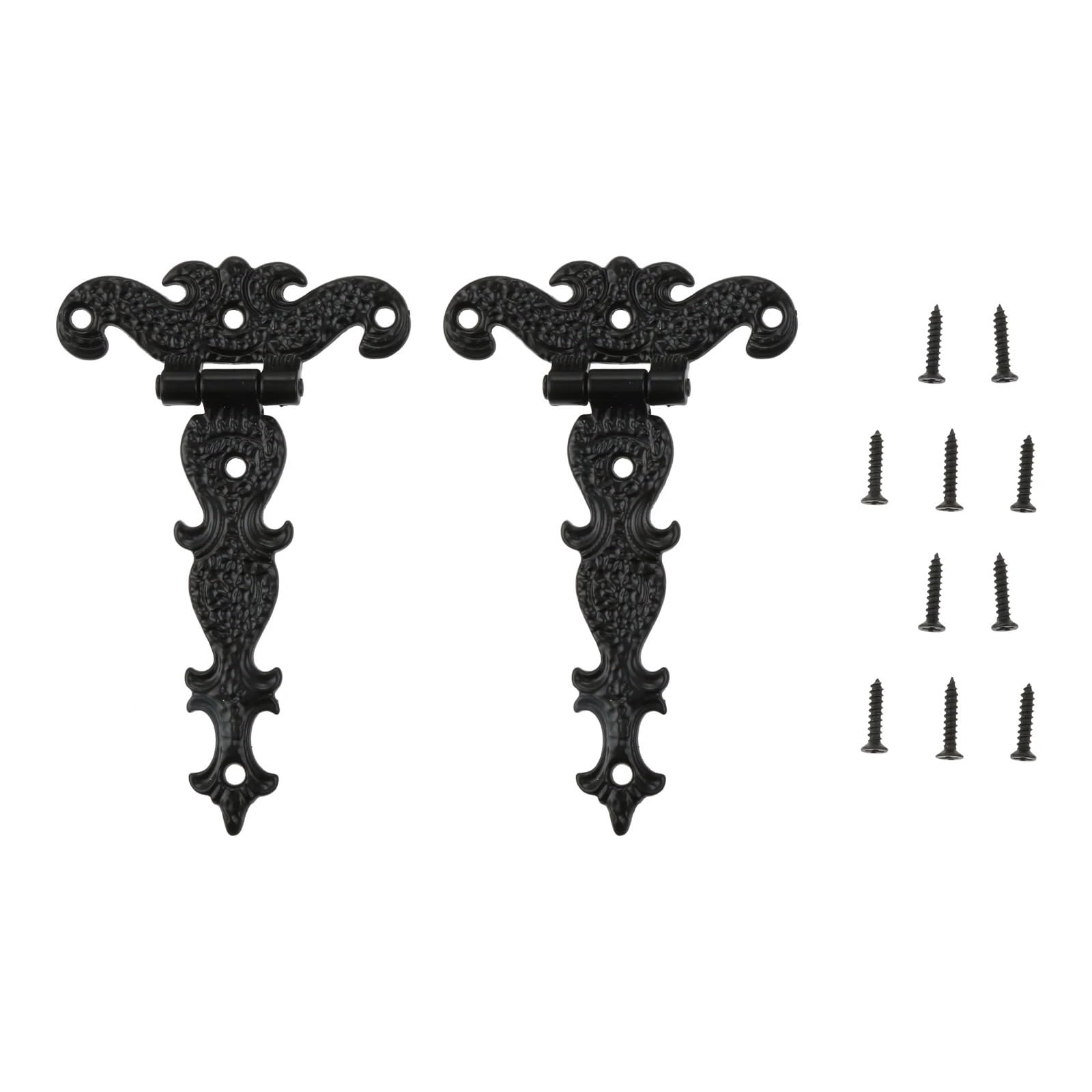 Kdhcvkz Black 2Pcs Hinge Cabinet Doors With Screws 112 * 69Mm(Black)