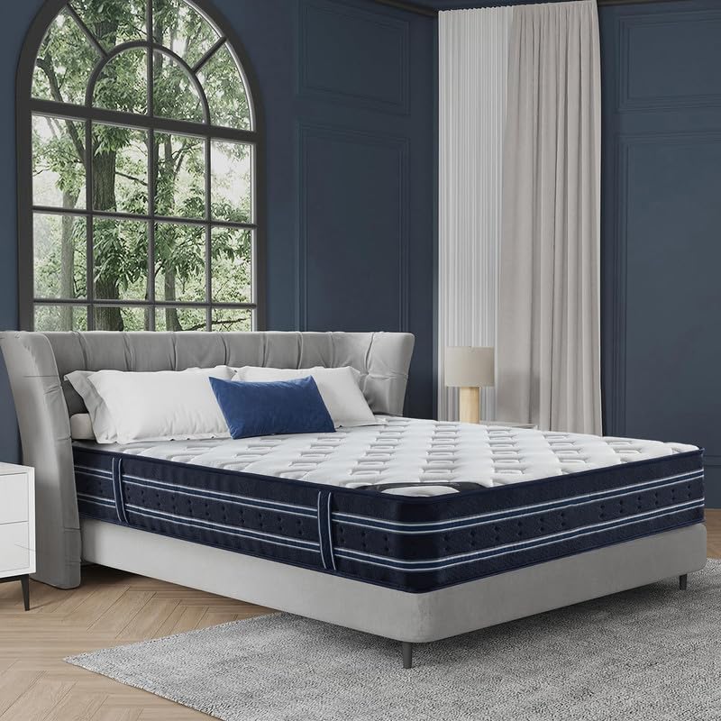 Colchón 140x190 cm - Altura 30cm - Colchón Matrimonial con Blue Latex y Espuma de Memoria, 10 Zonas Ergonómico, Soporte óptimo y Independencia de Descanso, Transpirable, Certificación Oeko-Tex®