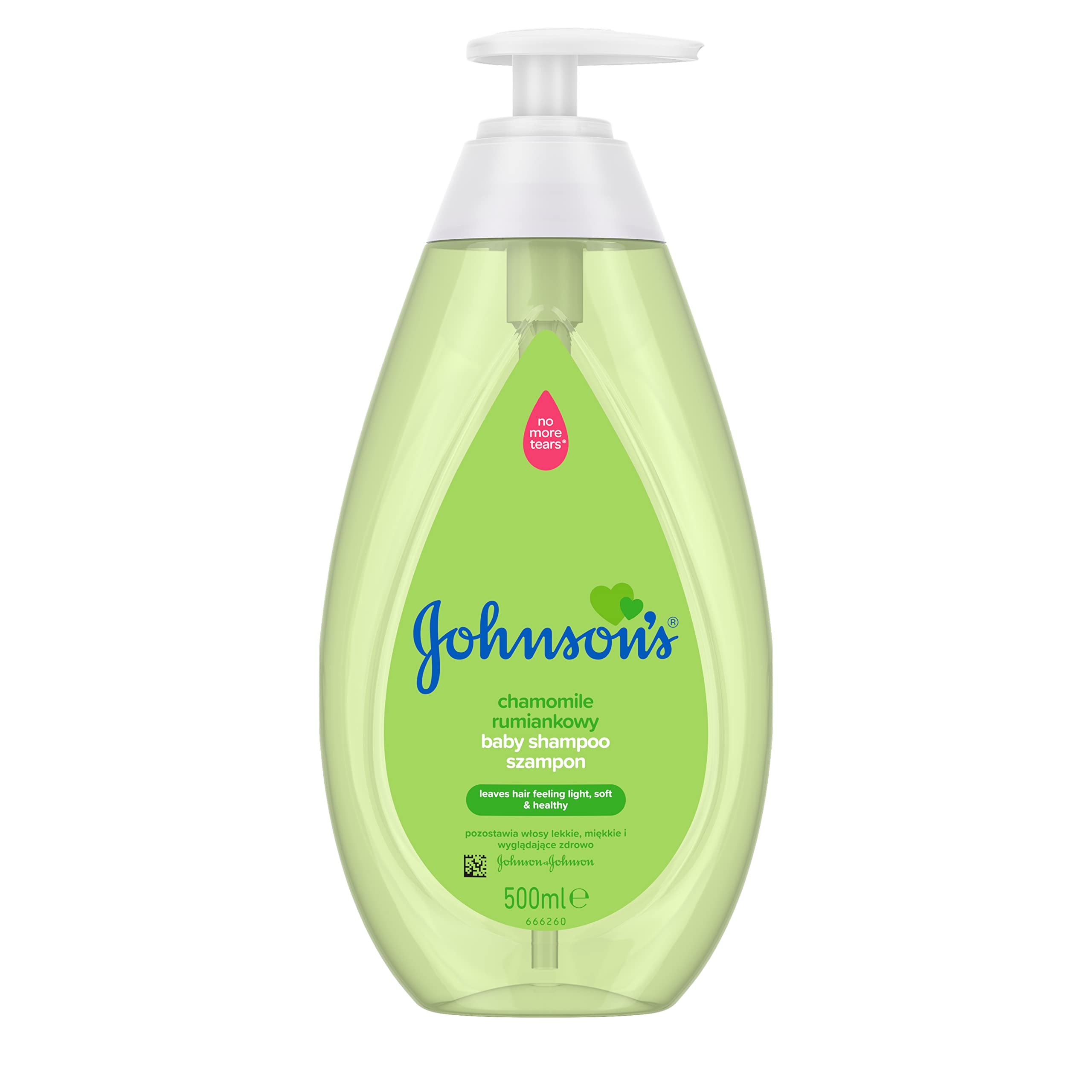 Johnson's® Wash and Bath shampoo delicato per neonati con camomilla 500 ml