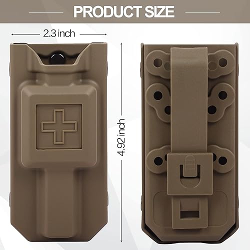 Miniatura 13 de Soporte para torniquete, estuche para torniquete para torniquetes CAT Gen 7 o mayores, funda rígida para torniquete para cinturón de servicio